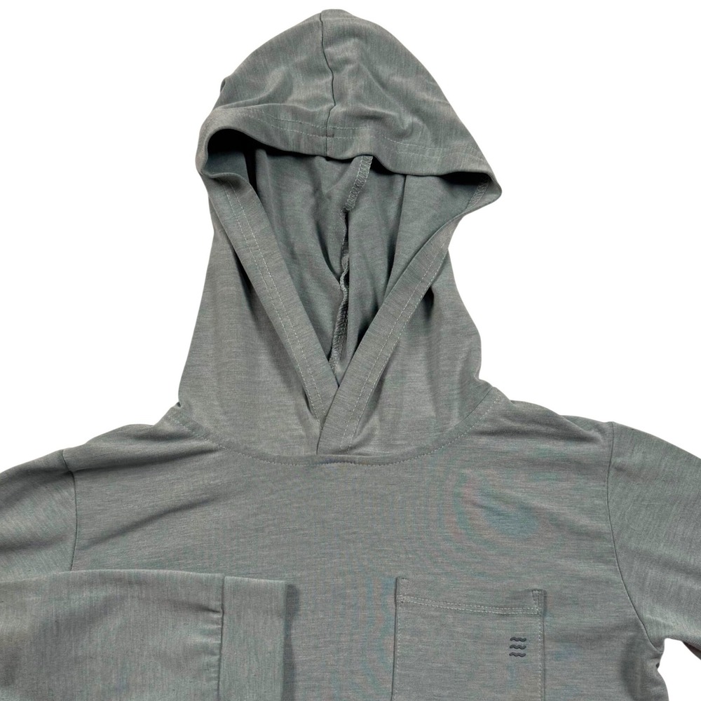 Free Fly Lightweight Hoodie Kids Size 6 Sage Green Performance Bamboo Pullover